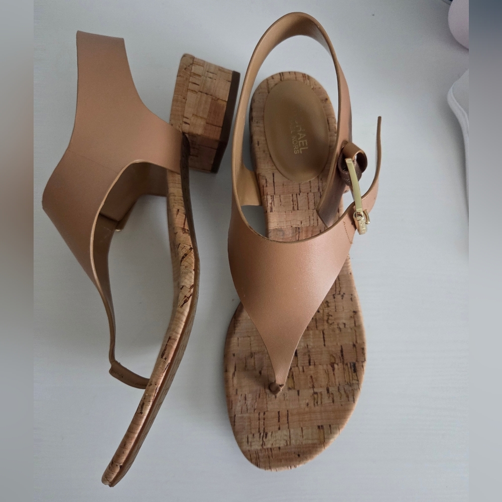 Michael Kors Tan Leather Sandals 8.5